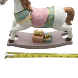 Christmas Pastel Pink Rocking Horse Nutcracker Themed Decor NEW Custom 10X10