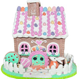 Easter Gingerbread House Light Up Bunny Rabbit Pastel Brown Tabletop 35E35