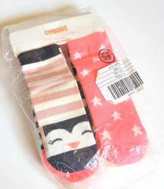 Gymboree Polar Pink Penguin Stars Stripes Socks 2T-3T Sock 6 pack Retail NWT 