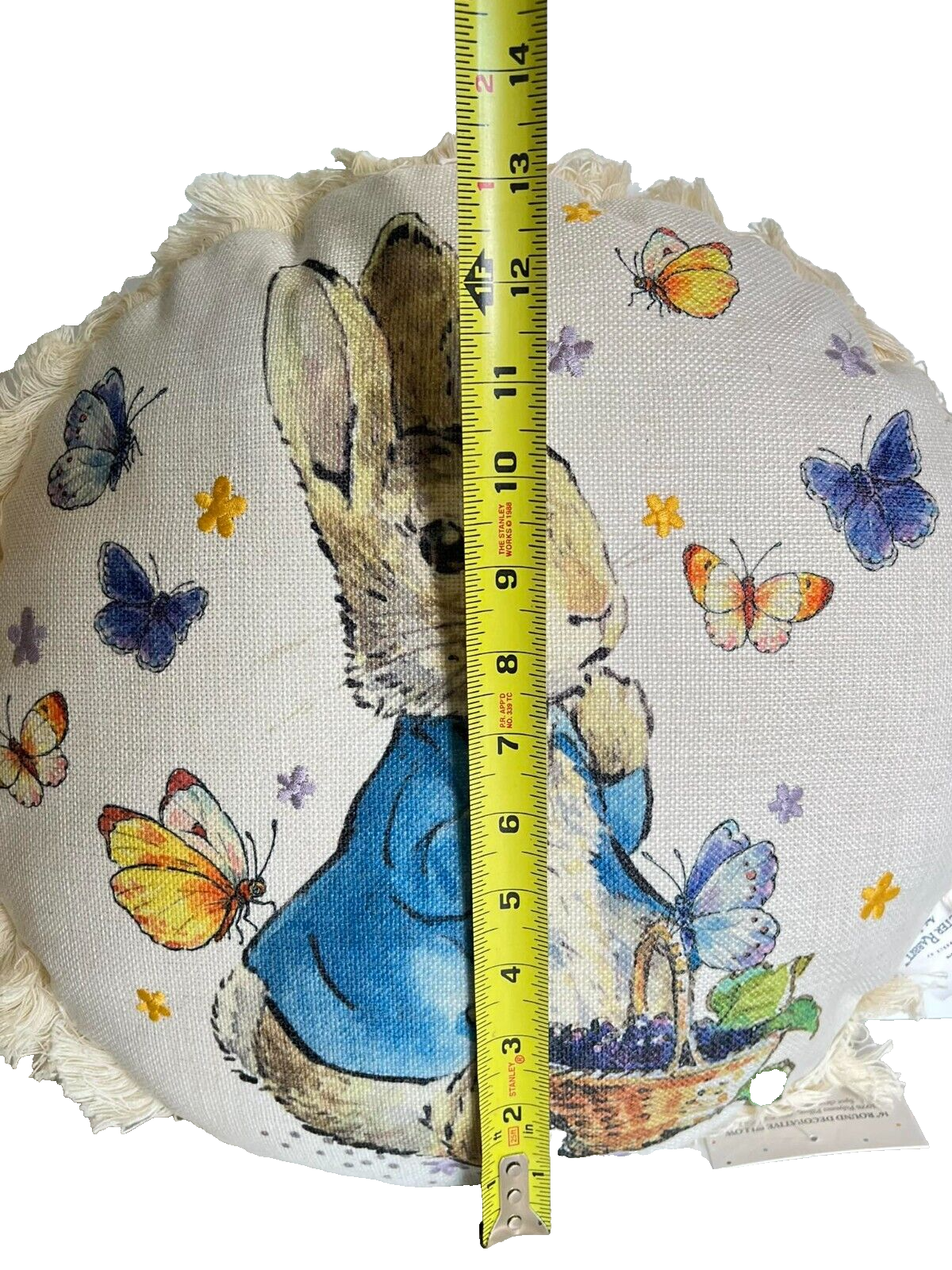 Beatrix Potter Peter Rabbit Round Throw Pillow Set Easter Spring Butterflies