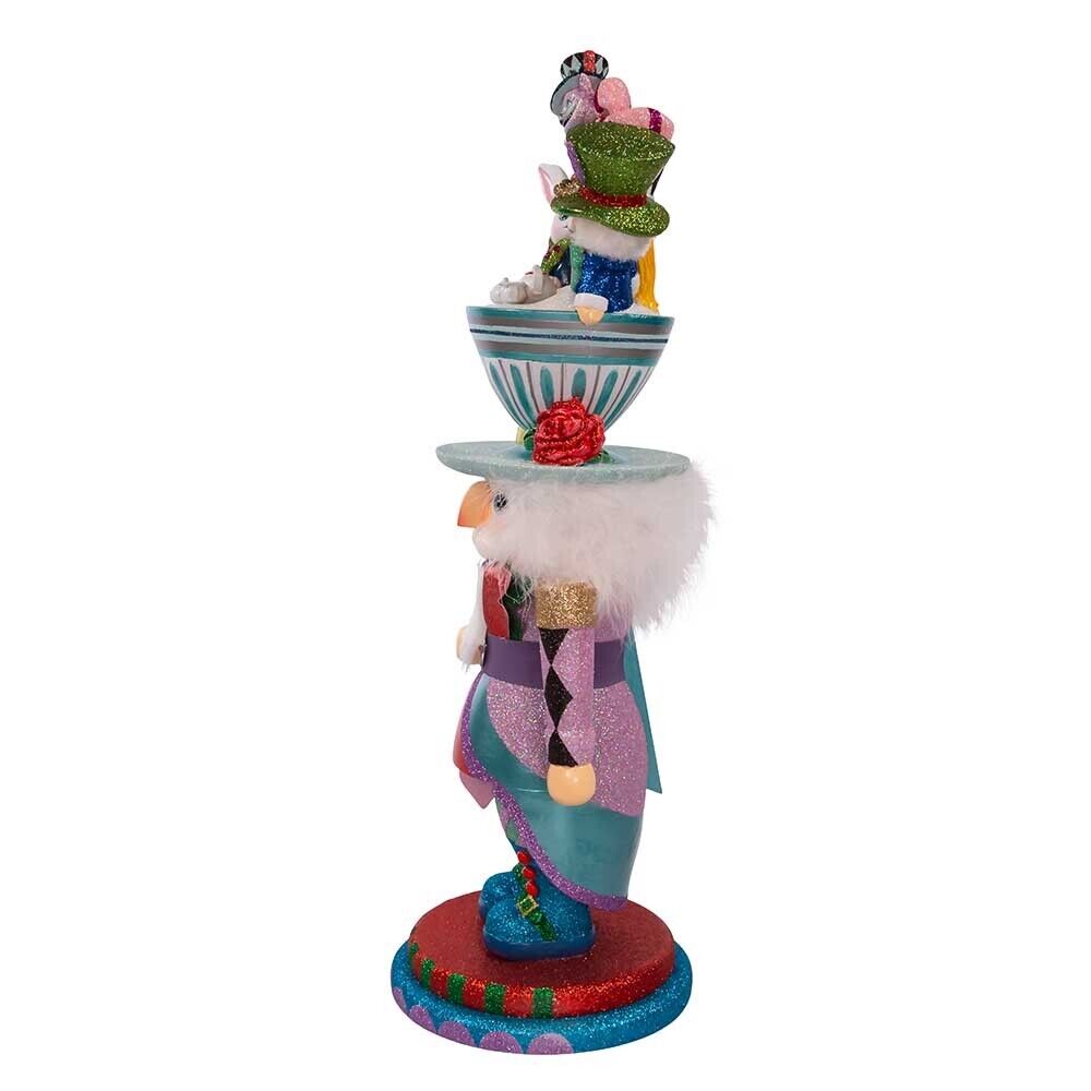 Kurt Adler Hollywood Alice & Friends in Tea Cup Party Hat Nutcracker 24" K47