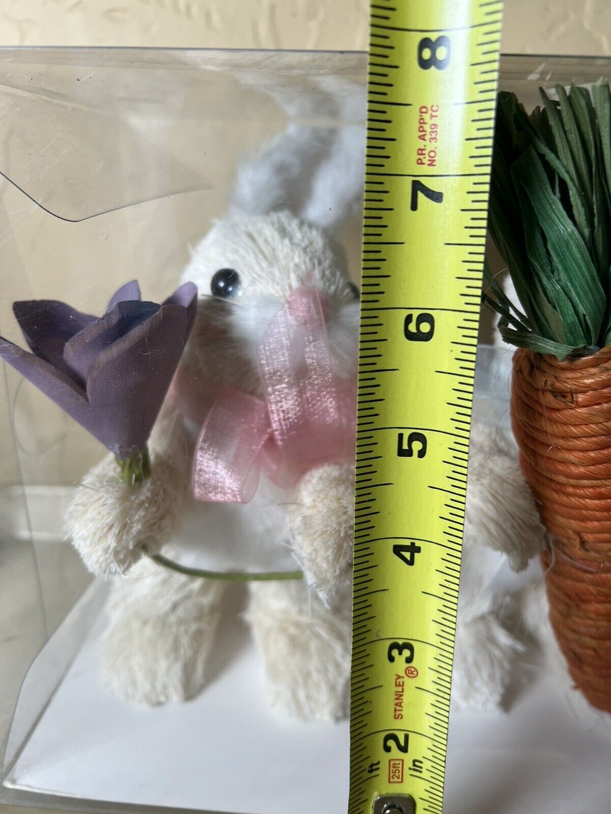 Bella Lux White Sisal Straw Bunny Rabbit Figure Set of 3 Easter Spring Decor E21