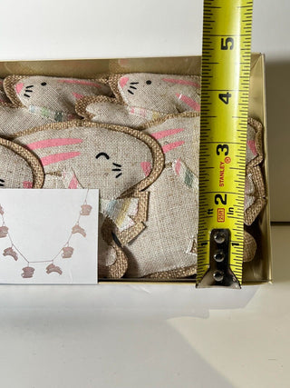 Burlap Farmhouse Easter Bunny Garland
