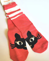 Gymboree Girls 4 "Purrfectly Fabulous" Black Cat Knee High Socks NWT Shoe 9-10