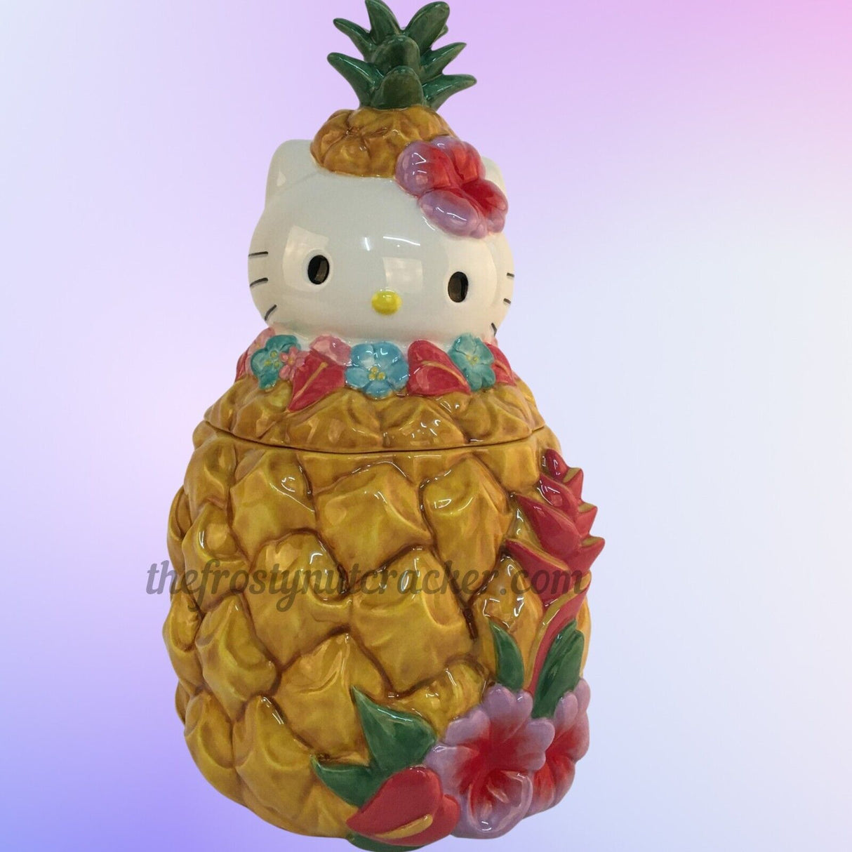 Blue Sky Clayworks HELLO KITTY Pineapple Cookie Jar New 2024 Auth Retailer