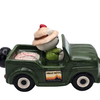Blue Sky Hello Kitty Adventure Tours Green Jeep Truck Tea Light Candle House NEW