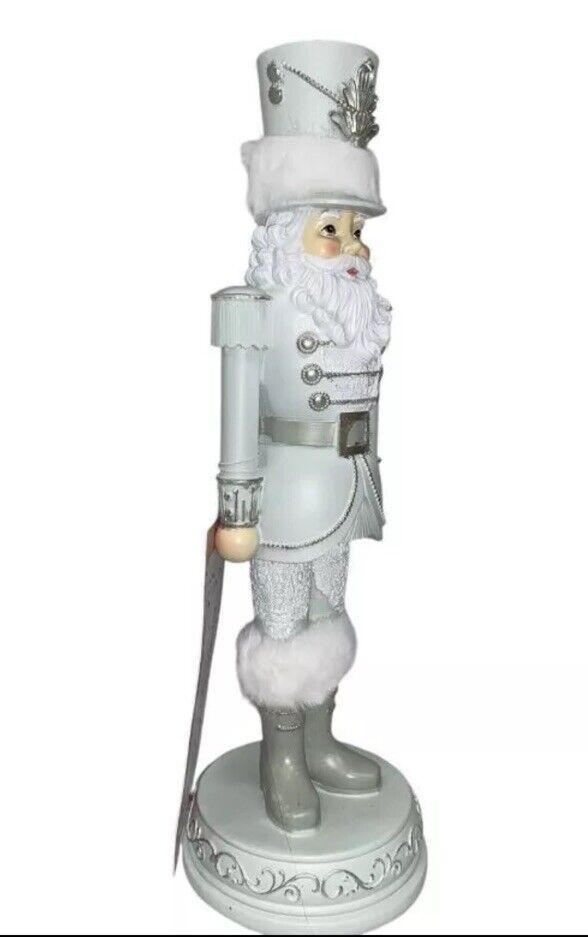 Cupcakes & Cashmere Silver NUTCRACKER Christmas 14" SOLDIER Figurine New NWT