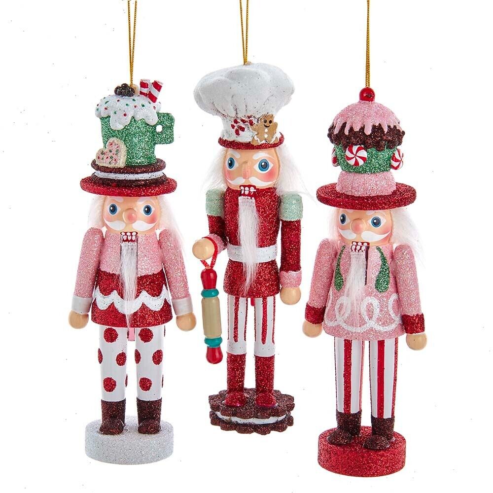 Kurt Adler Hollywood Nutcrackers Cake Cocoa Gingerbread Nutcracker Ornaments K29