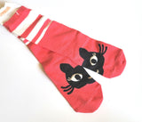 Gymboree Girls 4 "Purrfectly Fabulous" Black Cat Knee High Socks NWT Shoe 9-10