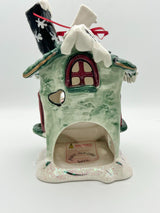 Blue Sky Clayworks “Frosty's Skate Rentals” Christmas Candle Tea Light House