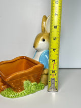 Beatrix Potter Peter Rabbit Easter Collection Wheelbarrel Trinket egg Holder E23