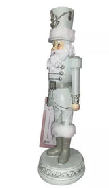 Cupcakes & Cashmere Silver NUTCRACKER Christmas 14" SOLDIER Figurine New NWT