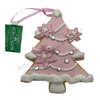 Pink Frosted Embellished Christmas Tree Cookie Ornament T2876 Sweet Shoppe