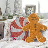 Sparkles Home Luminous Gingerbread Man Rhinestone Throw Pillow Holiday 2024 NEW