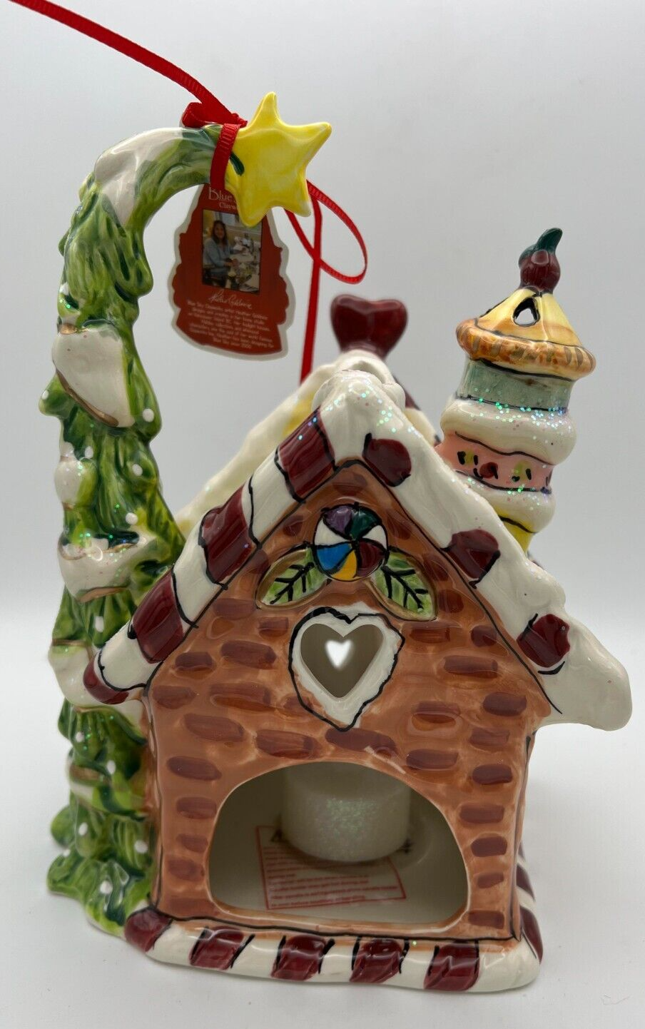 Blue Sky Clayworks “Gingerbread House” Christmas Candle Tea Light House 287H23-1