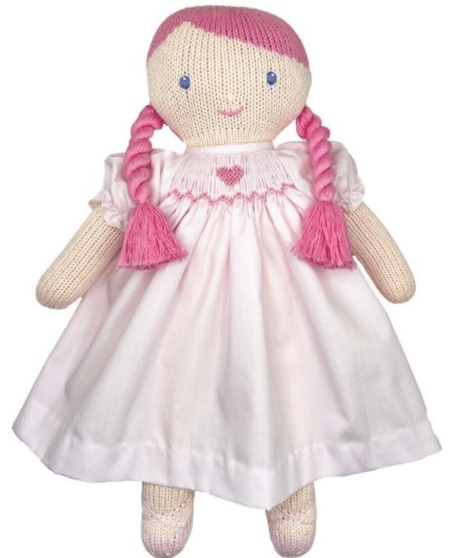 Petit Ami Pink Heart Bishop Smocked Dress & Doll  2T 3T 4T