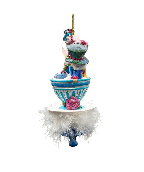 Kurt Adler Christmas Alice In Wonderland Tea Party Ornament New 2023 HAT0006