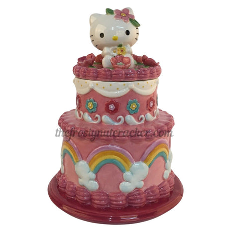 Blue Sky Clayworks Hello Kitty Pink Rainbow Cake Cookie Jar Heather Goldminc New