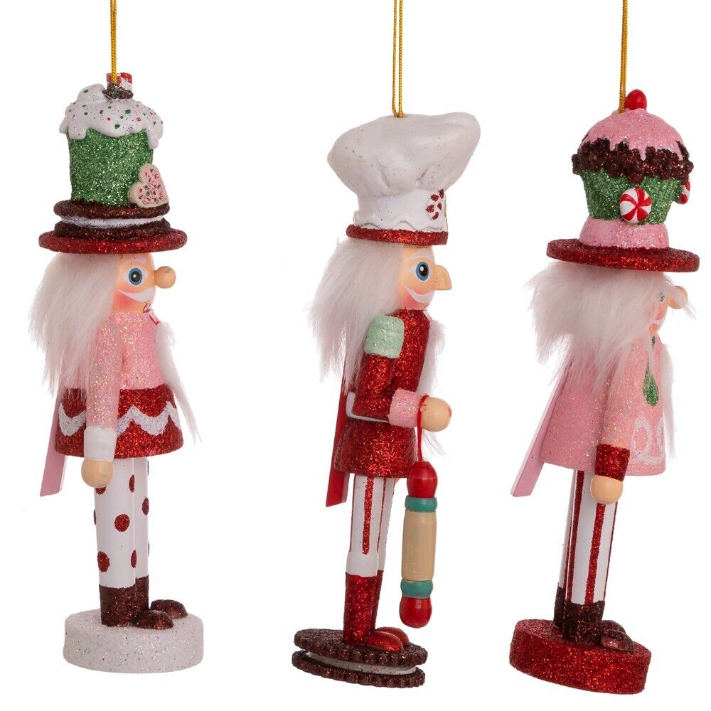 Kurt Adler Hollywood Nutcrackers Cake Cocoa Gingerbread Nutcracker Ornaments K29