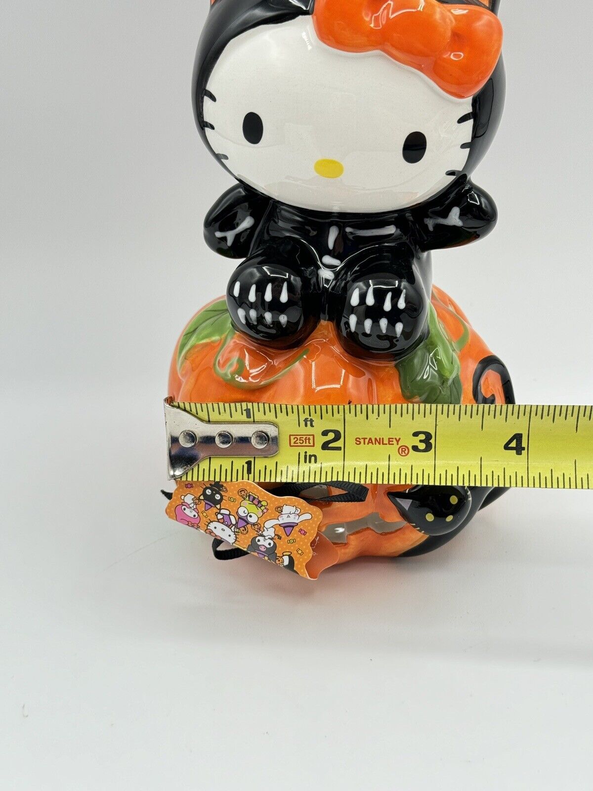 Blue Sky Clayworks Hello Kitty Skeleton Halloween Tea Light Pumpkin