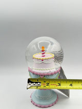 Pastel Tiered Cake Bakery LED Light Up SnowGlobe Water Globe Pastel Christmas