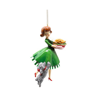 December Diamonds Retro Girl and Girl w/Dinner Ornament 29-29891