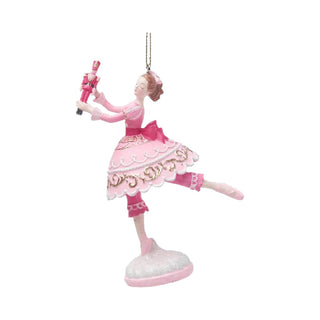 Pink Cake Lady w/Nutcracker Ornament 29-29527