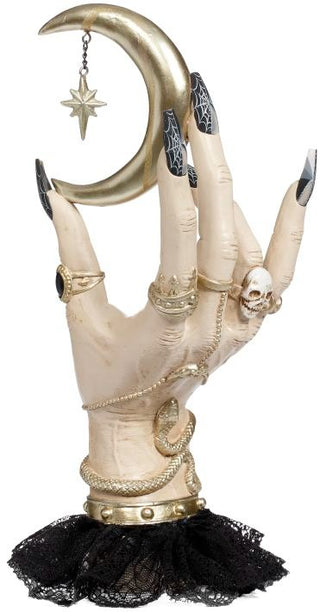 PRE-ORDER Halloween Hand & Moon Finial -11 Inches 64-55900