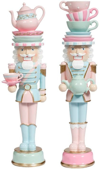 PRE-ORDER Pastel Teapot Cups & Saucer Hat Nutcracker  64-55966