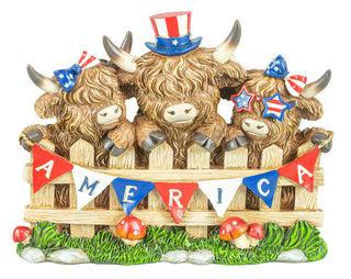 America Picket Fence Highland Cow Trio 66098