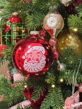 Glass Pink Christmas Red Ball Ornament 4624893