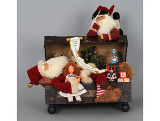 Karen Didion Vintage Lighted Trunk Santa VC-09