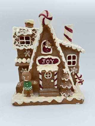 Resin Brown Light Up Gingerbread House TC01140
