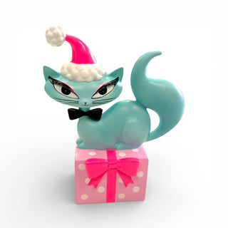 Swanky Christmas Kitty on Present by Miss Fluff 29-30769