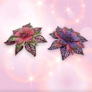 Pre-Order December Diamonds Pink Purple Flower Clips Set 79-79414