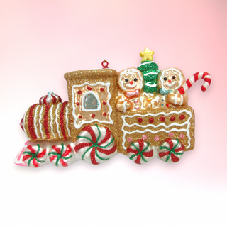 Gingerbread Train Glass Ornament 79-81823 North Pole Sweet Shoppe