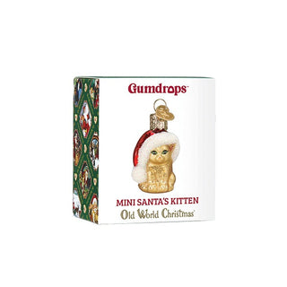 Pre-Order Gumdrops Mini Santa's Kitten Ornament 85255