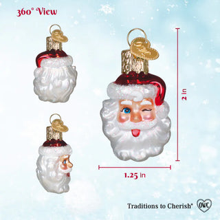 Pre-Order Gumdrops Mini Winking Santa Ornament 88251