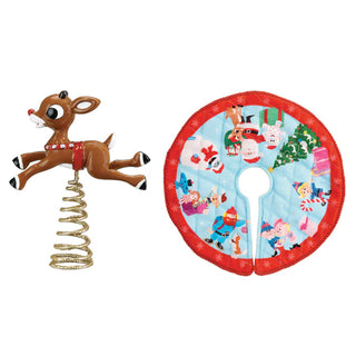 Pre-Order Gumdrops Mini Rudolph Tree Topper & Skirt Ornament Set 89790