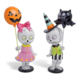 Halloween 13.5in Set/2 Summer Skeleton Kids 29-30181