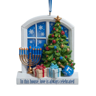 Pre-Order "In This House Love Is Always Celebrated" Hanukkah Ornament A2454