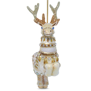 Blitzen Reindeer Glass Ornament SDH20106-250
