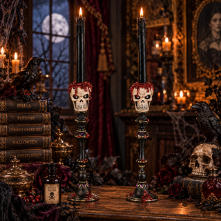 Skull Candlesticks Set of 2  28-628312
