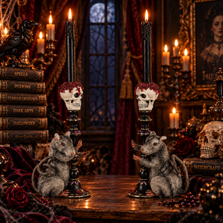 Rat Candlestick Holders Set of 2 -28-628374