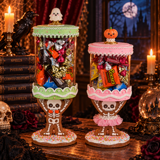 Gingerdead Jack and Jill Candy Canisters Set 28-628305