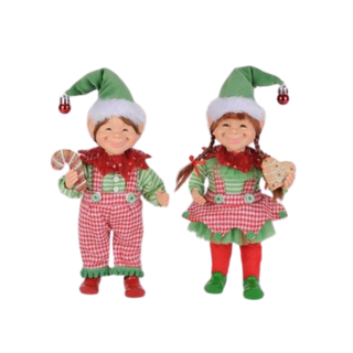 Retired Karen Didion Red Check Elf Set CC09-13