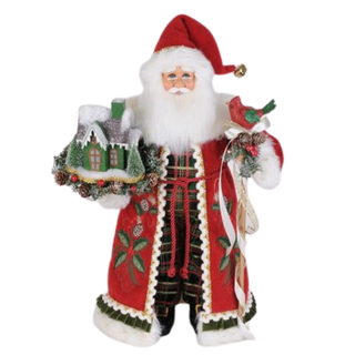 Lighted Evergreen Village Santa CC18-109