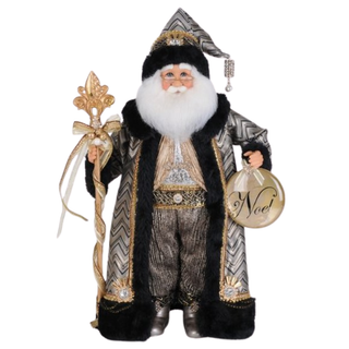 Karen Didion Originals Silver and Gold Noel Santa CC18-92
