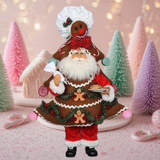 Whimsical Gingerbread Tree Santa CC19-09