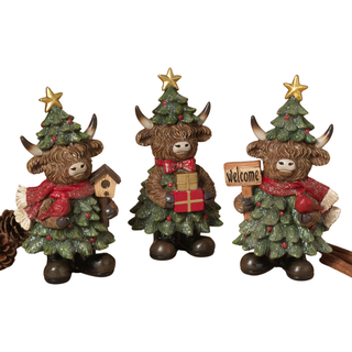 Pre-Order Christmas Tree Highland Cow Trio Set 2868510